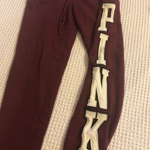 NWOT PINK brand maroon pants